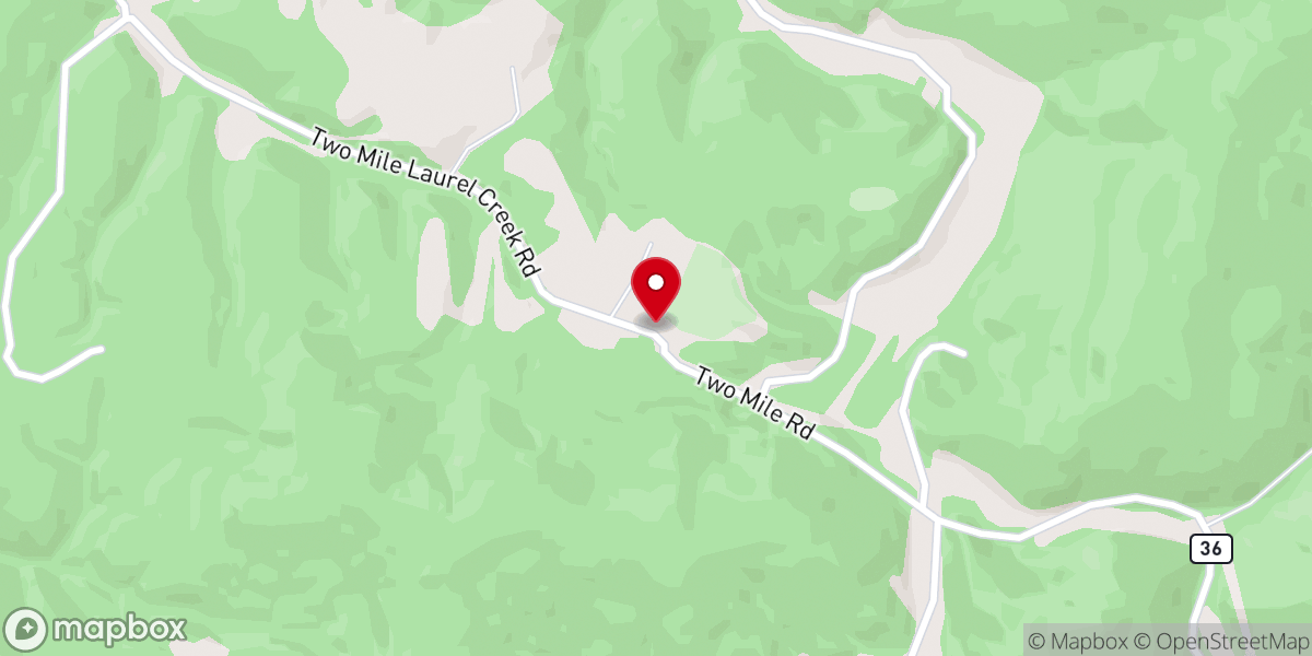 Map showing location of Mildred Church
