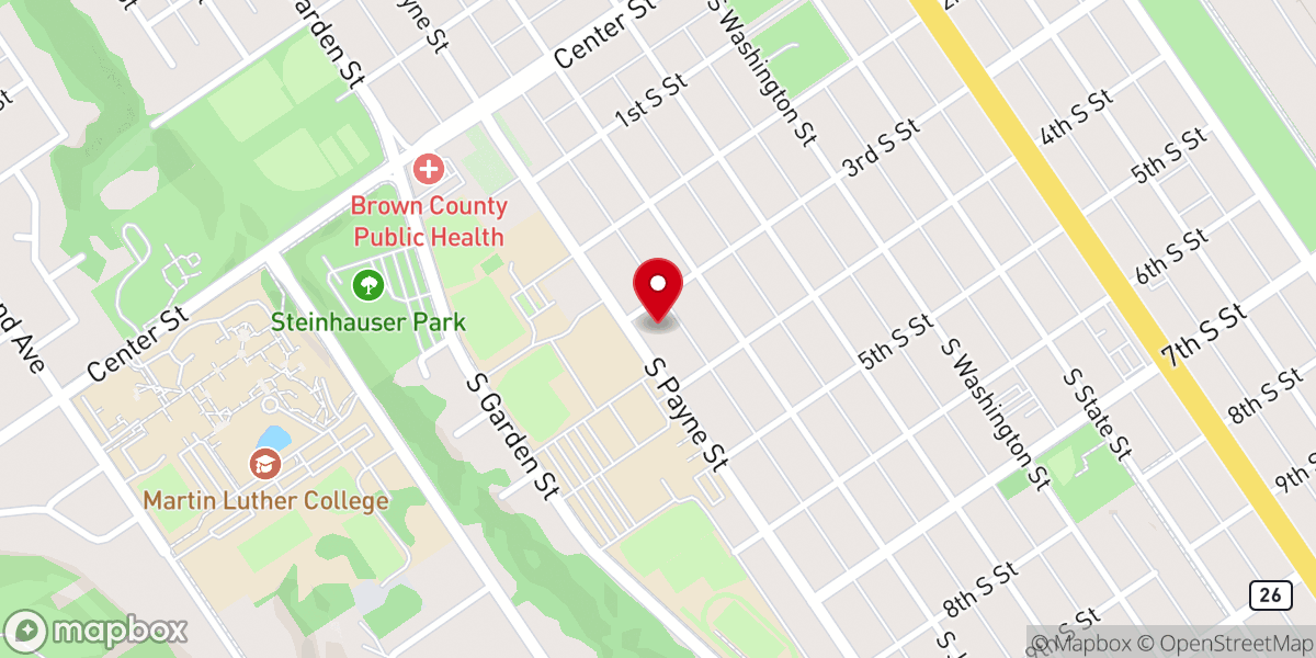 Map showing location of First Baptist Church