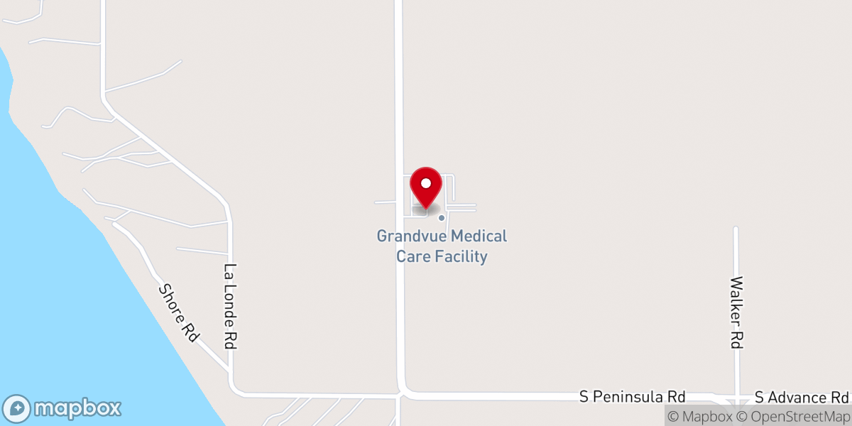Map showing location of Grandvue Medical Care Facility