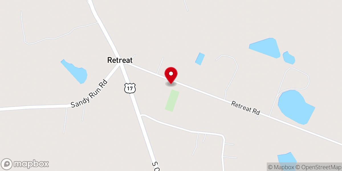 Map showing location of First Anderson Grove Church