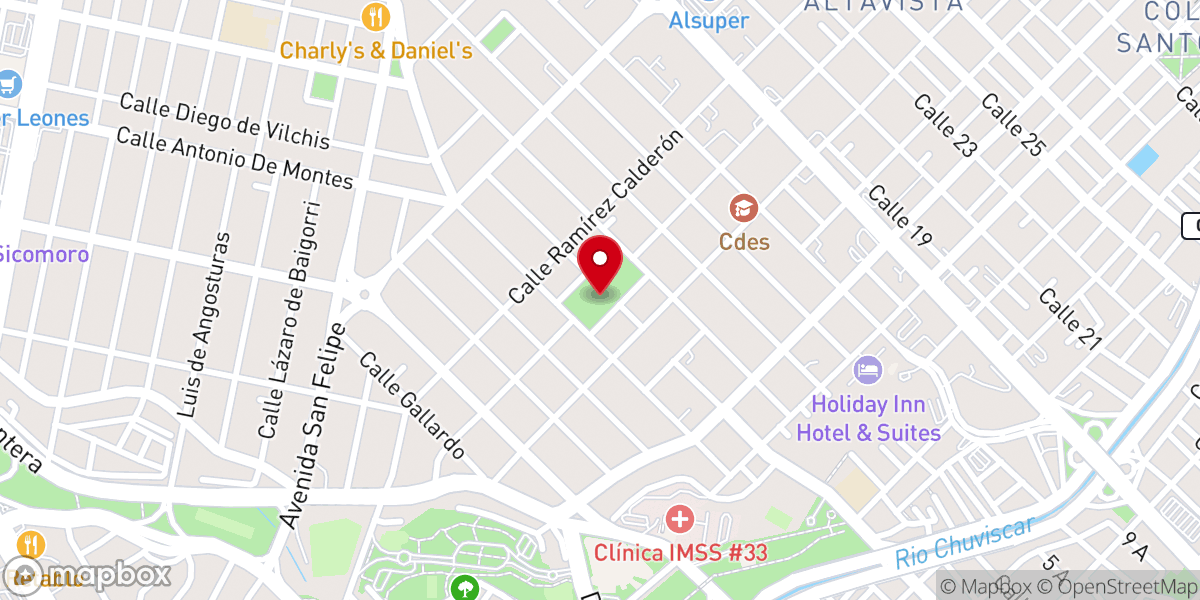 Map showing location of Parroquia San Felipe Apóstol