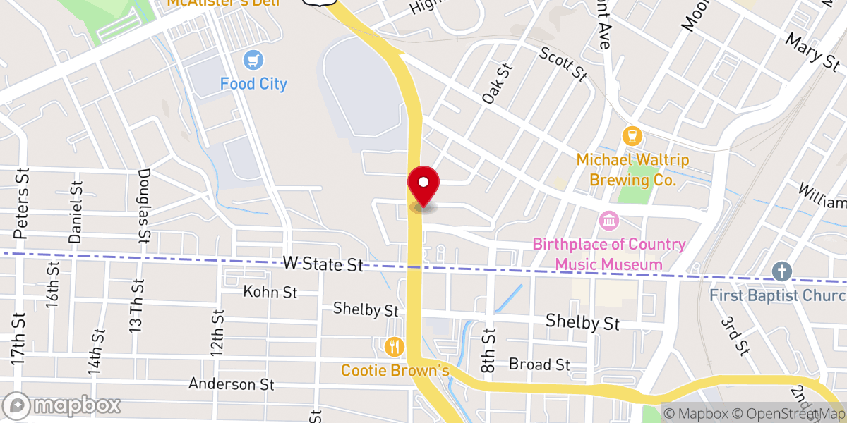 Map showing location of Ecclesia Full Gospel Church