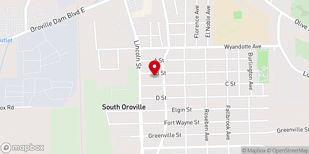 Map showing location of Taylor Memorial CME Church