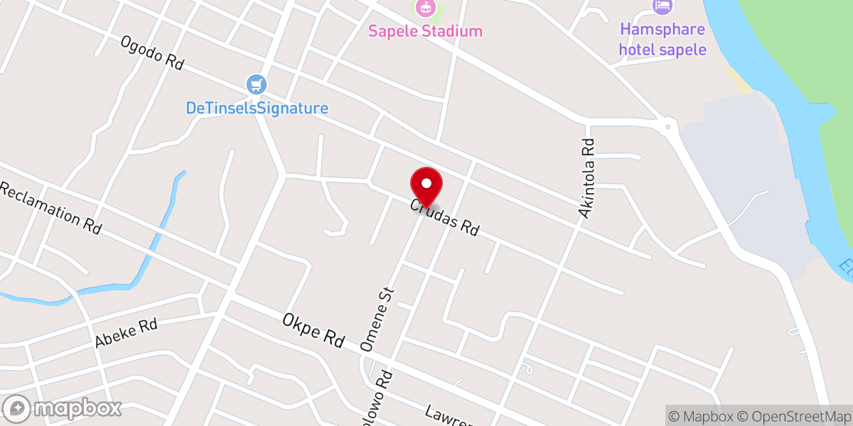 Map showing location of Assemblies Of God Church