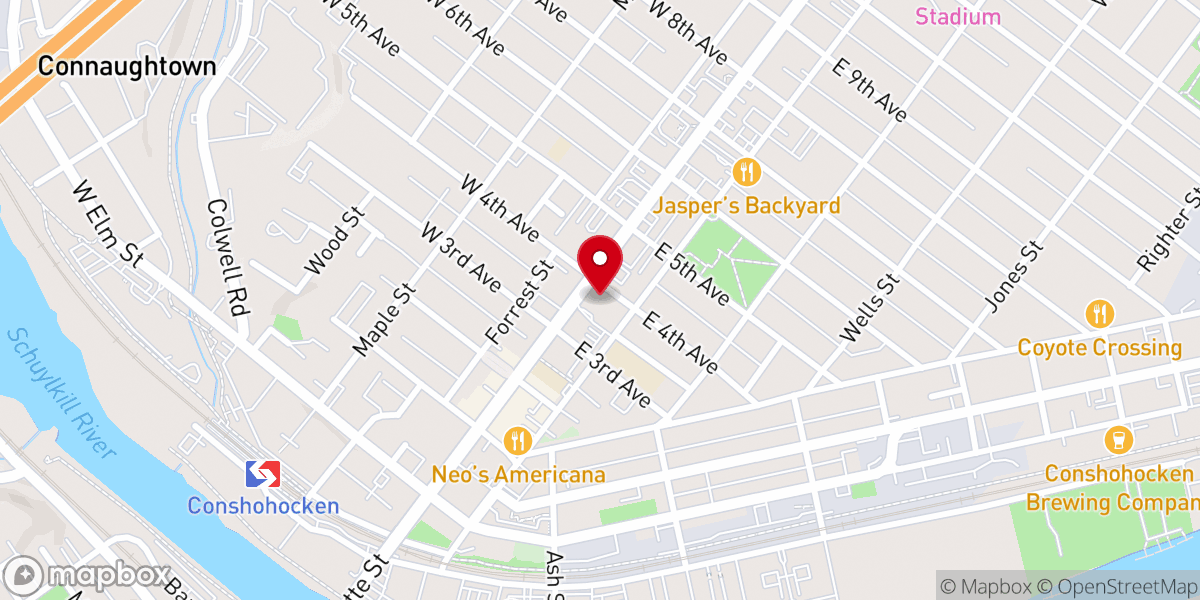Map showing location of Christ the King Presbyterian Church