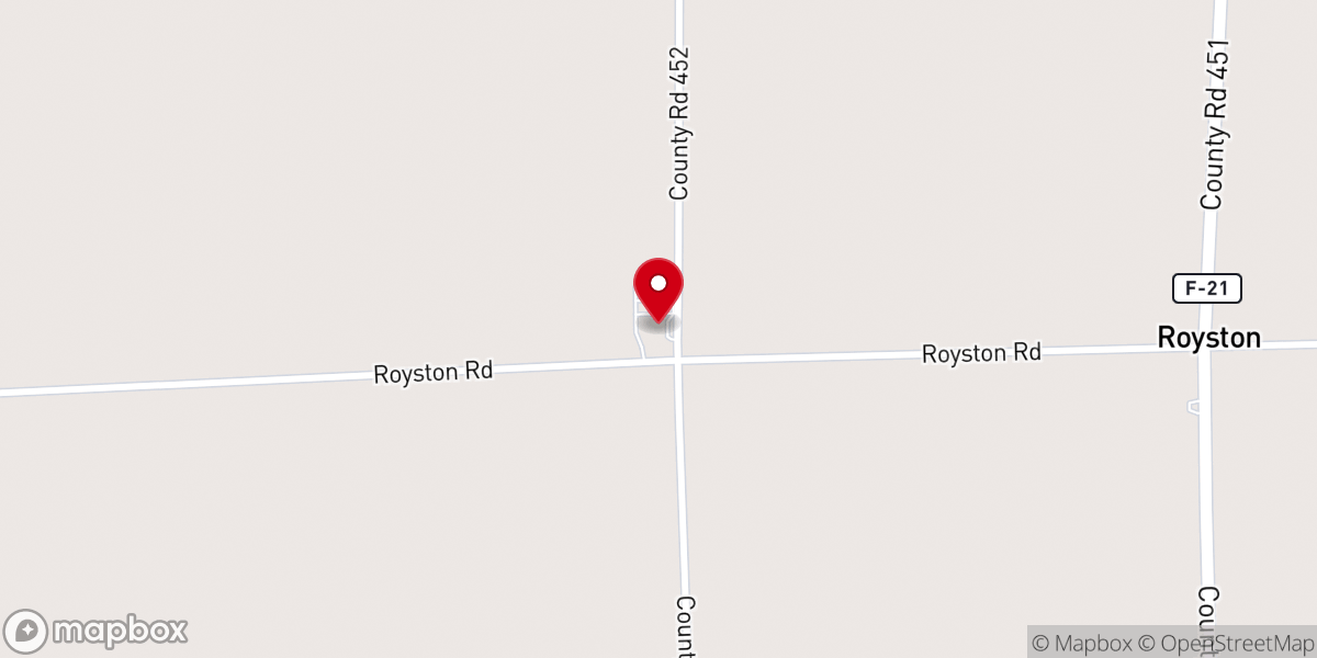 Map showing location of St John Lutheran Church