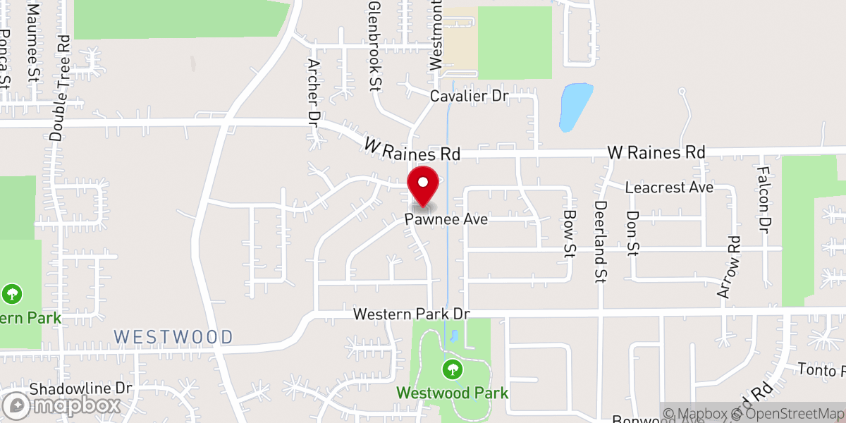 Map showing location of Westmont Church
