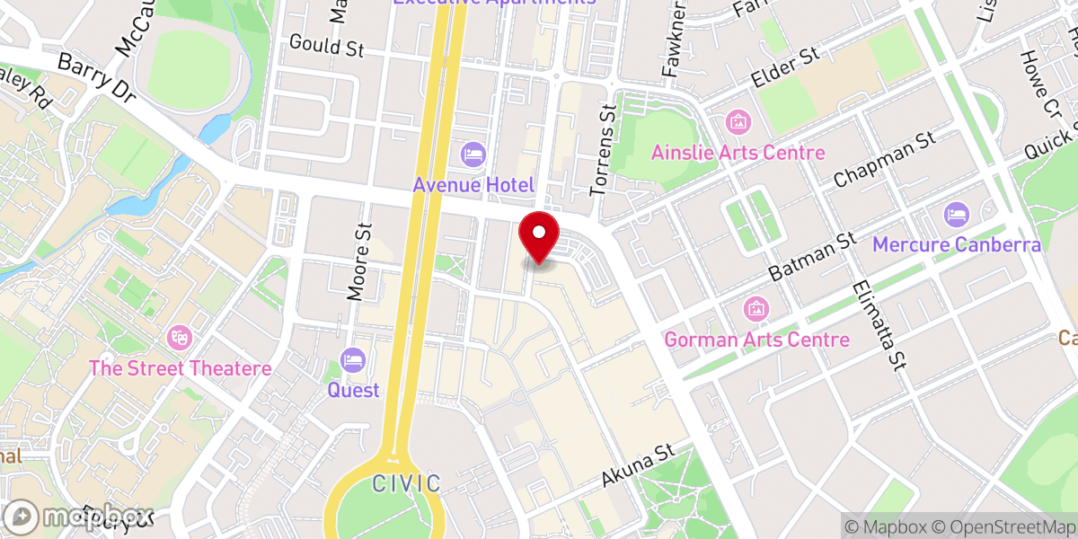 Map showing location of International Full Gospel Fellowship (IFGF) Canberra
