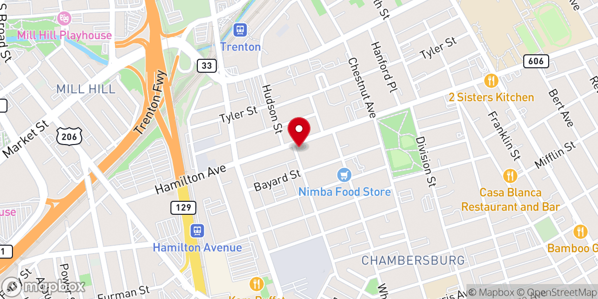 Map showing location of Victory Tabernacle Church of God in Christ