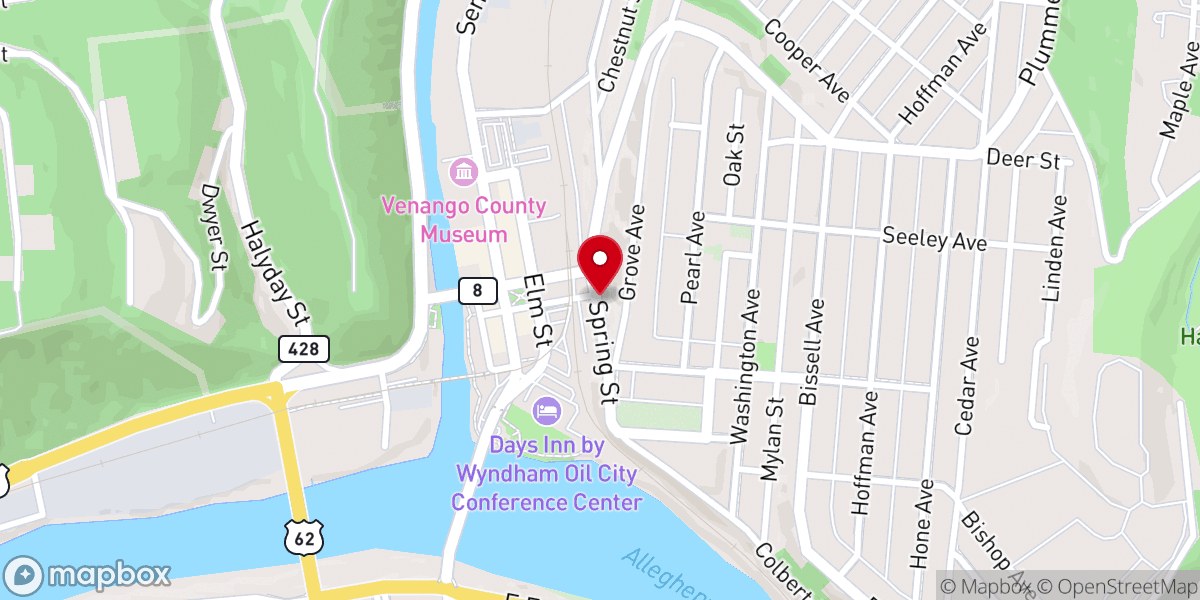 Map showing location of Austin A Lawrence Roofing