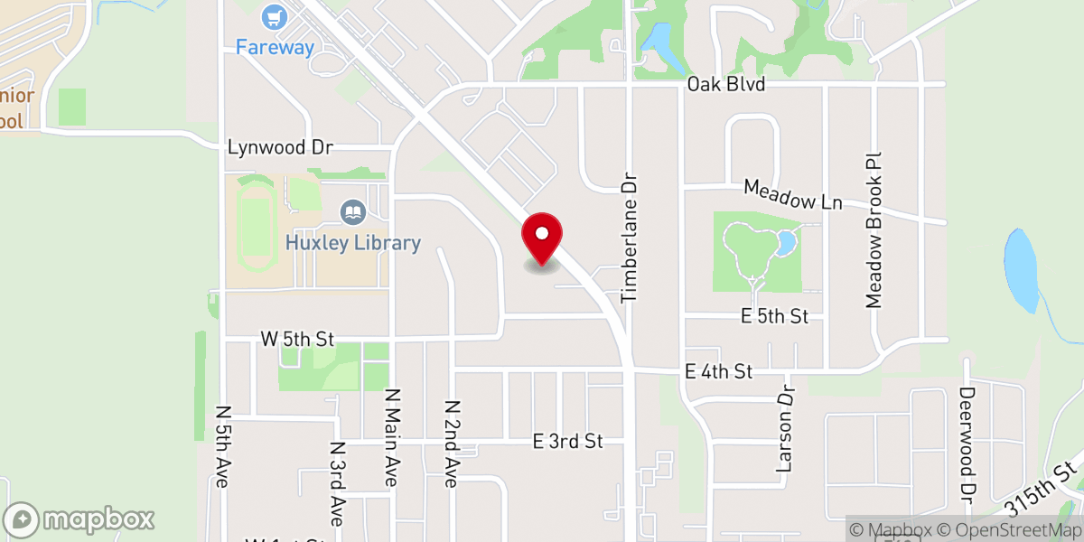 Map showing location of Harvest Church