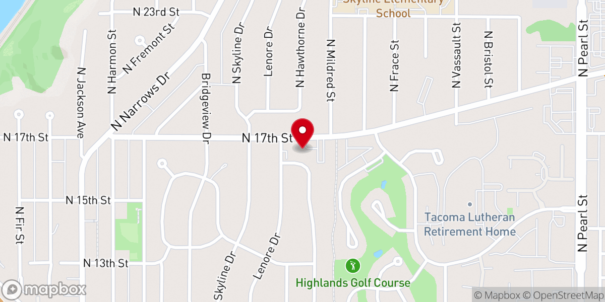 Map showing location of St. Mark's Lutheran Church by the Narrows