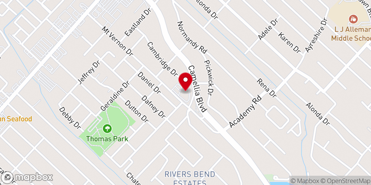 Map showing location of St. Barnabas Episcopal Church