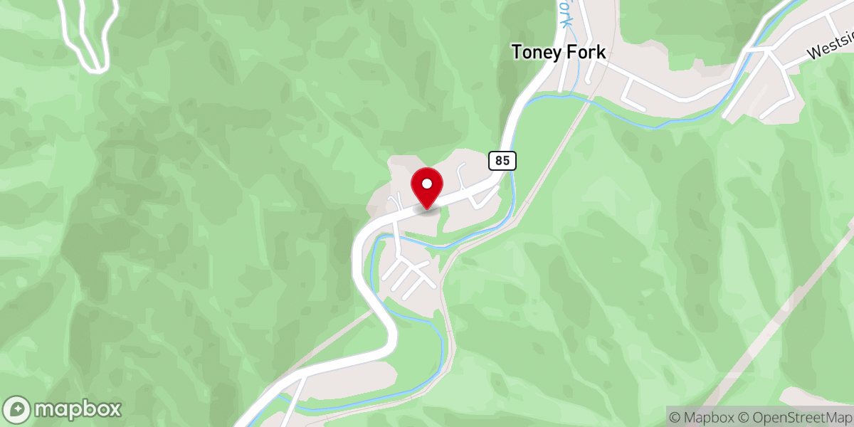 Map showing location of Bible Baptist Church