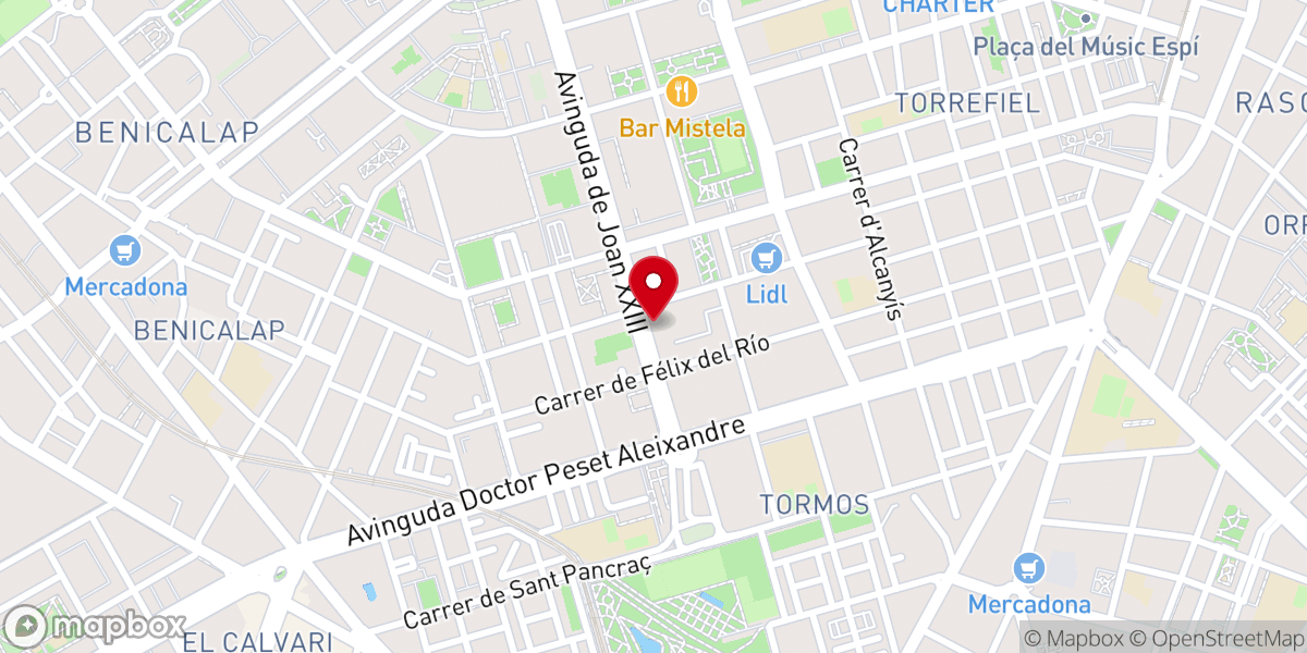 Map showing location of La Parroquia Valencia