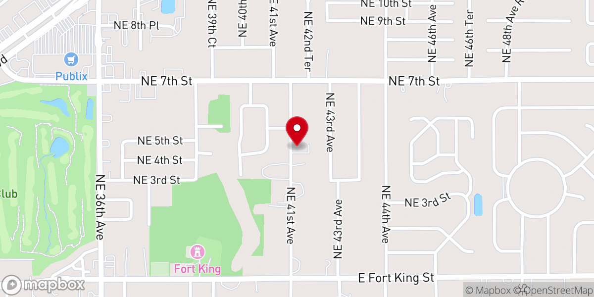 Map showing location of Ocala Seventh-day Adventist Church