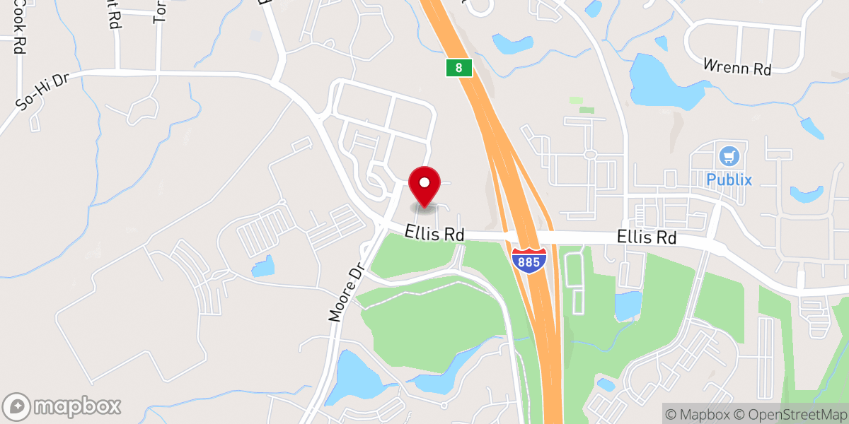 Map showing location of Immanuel Free Will Baptist Church