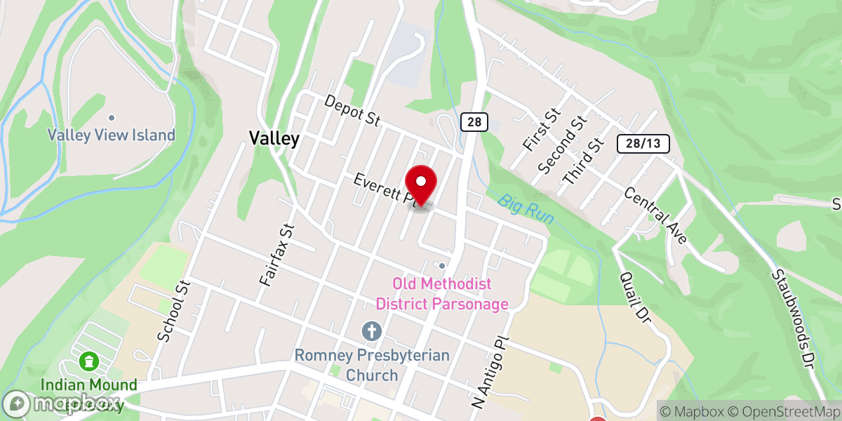Map showing location of Romney Church of God
