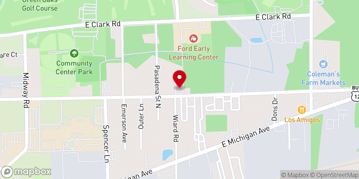 Map showing location of Iglesia Monte Horeb