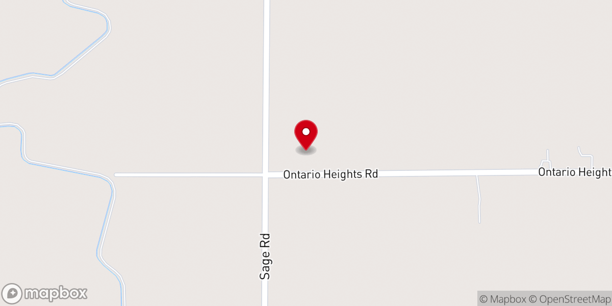 Map showing location of Ontario Heights Church