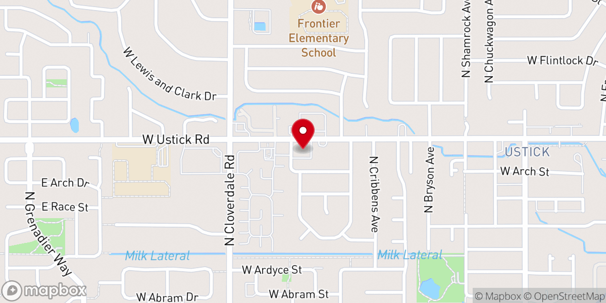 Map showing location of Faith Evangelical Church