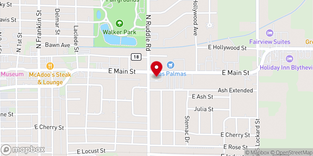 Map showing location of Aldersgate United Methodist Church