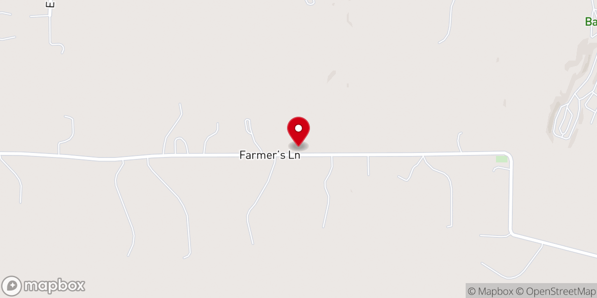 Map showing location of Assembly of God Church