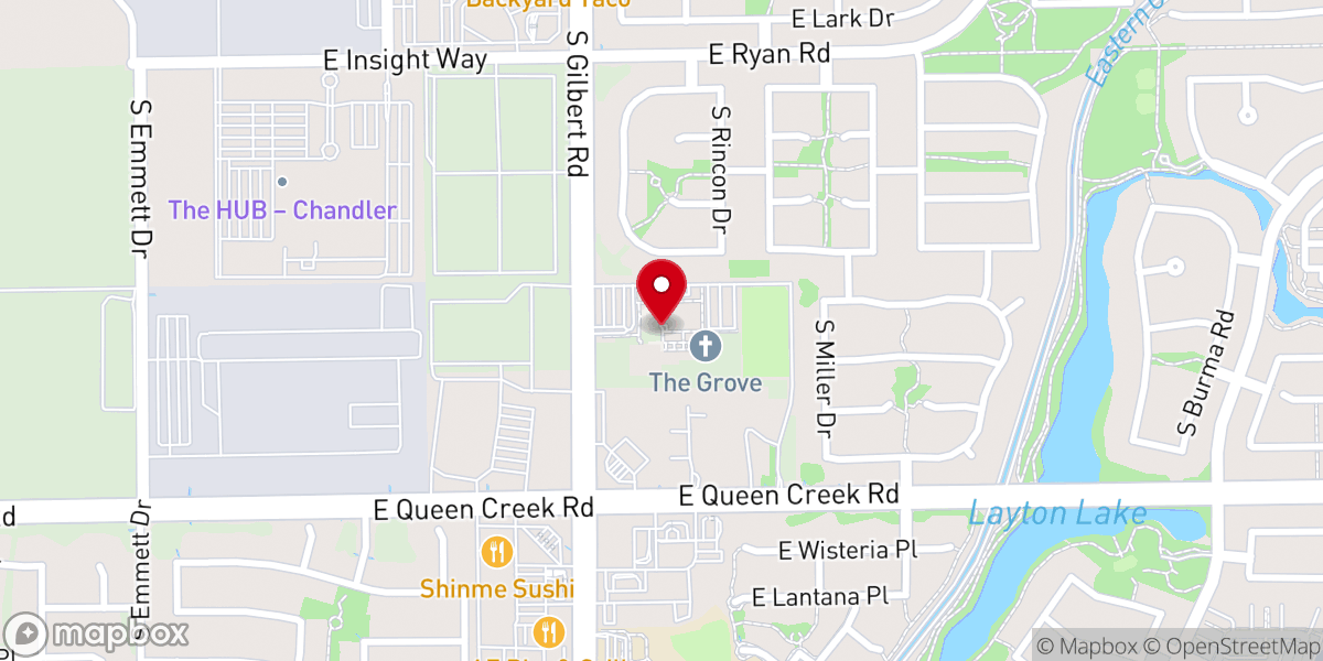 Map showing location of The Grove