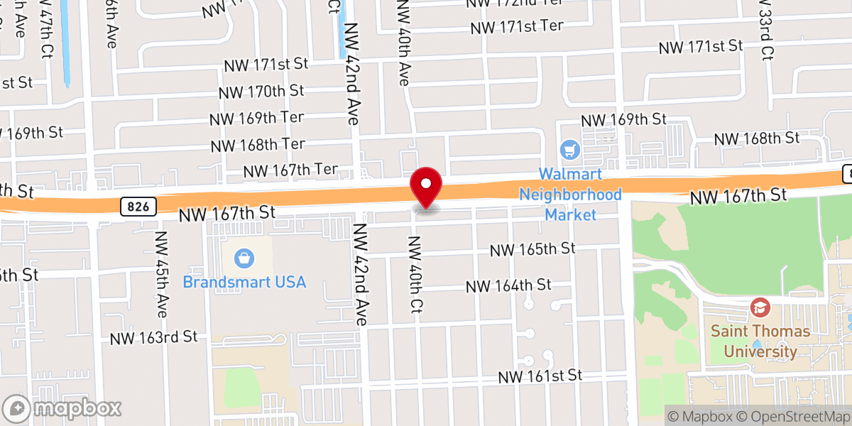 Map showing location of Freedom Church Miami