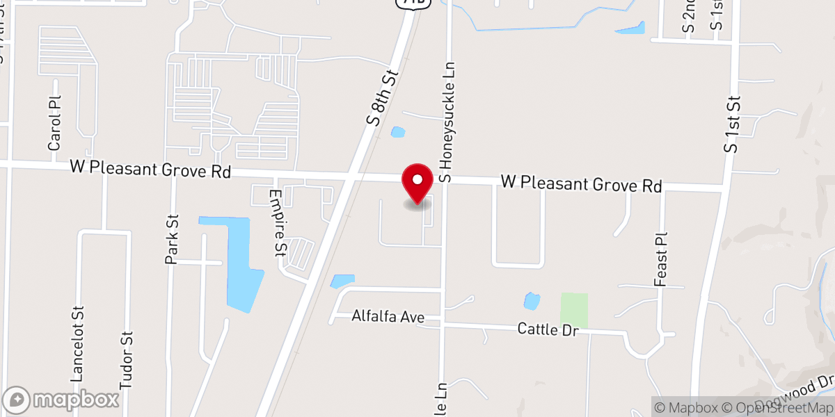 Map showing location of Northwest Arkansas Food Bank