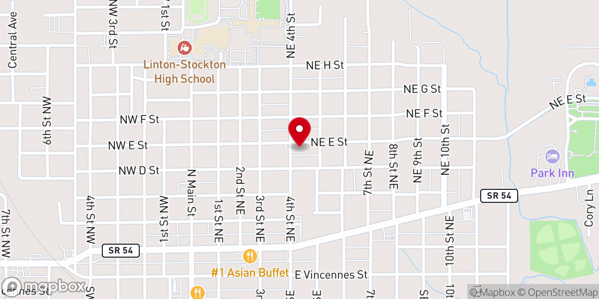 Map showing location of St Peter Catholic Church