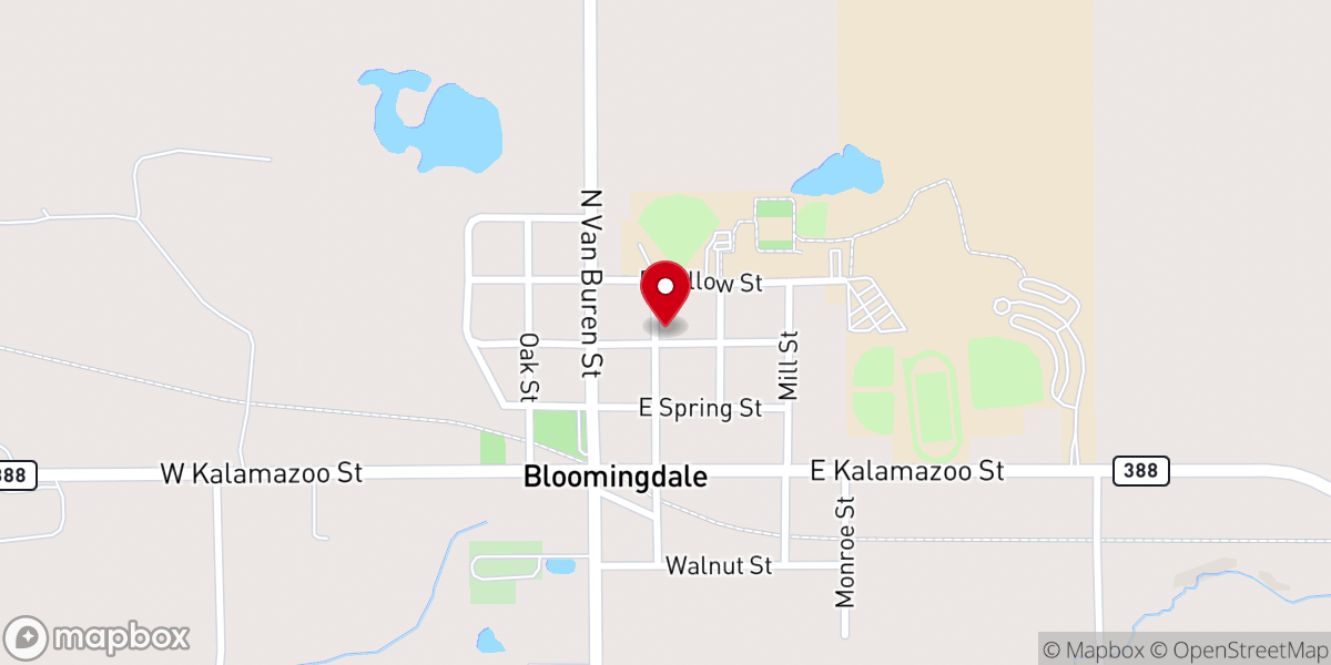 Map showing location of Townline Community Ministry Center