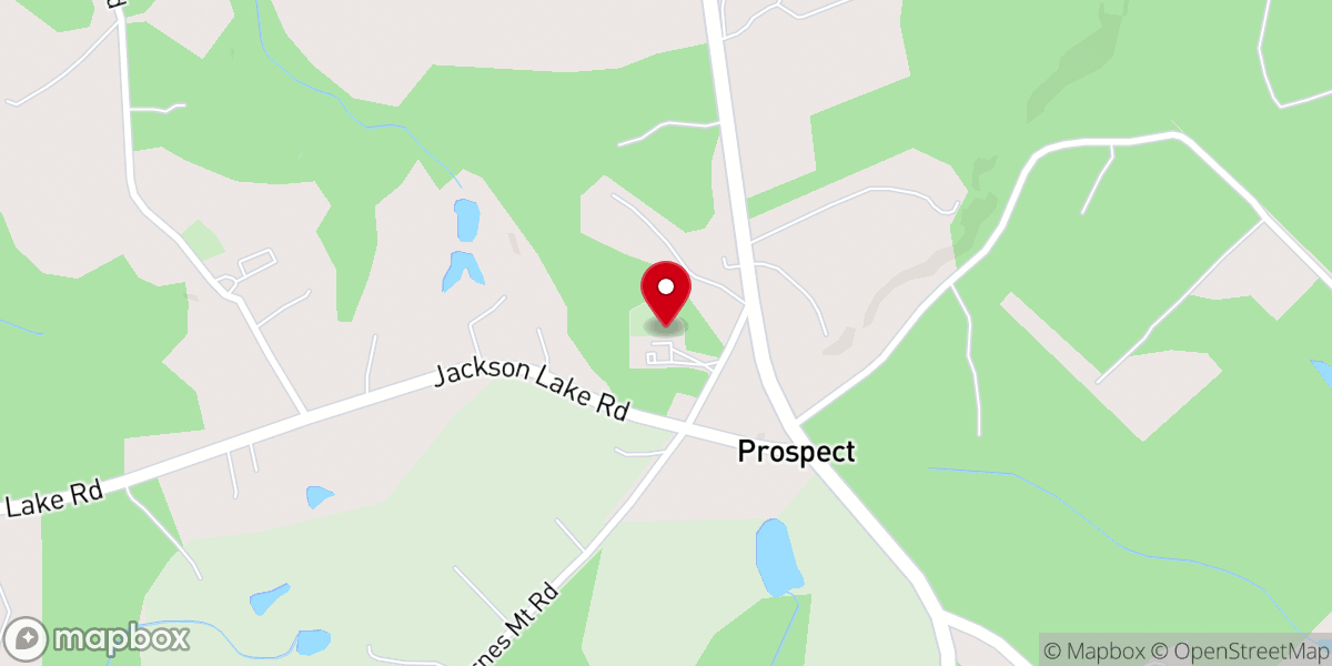 Map showing location of Prospect Methodist Church