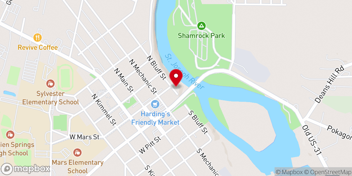Map showing location of American Legion Post 85