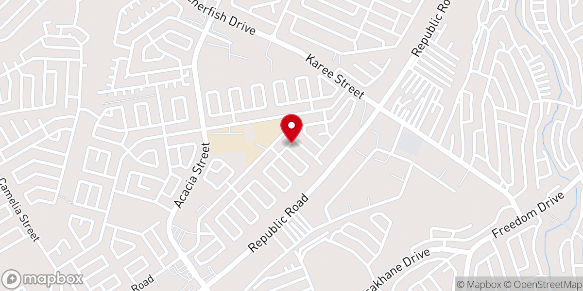 Map showing location of Reformed Church Rabie Ridge