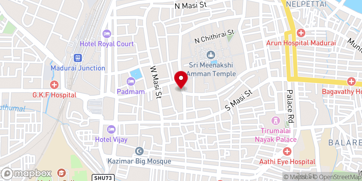 Map showing location of St.George's Church madurai