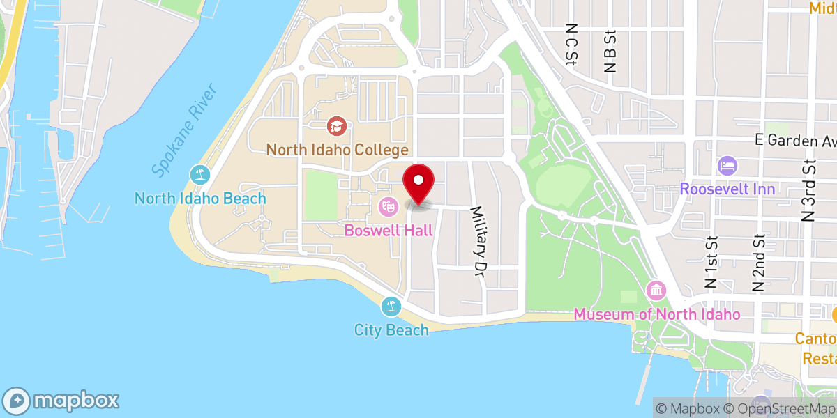 Map showing location of Fort Sherman Chapel