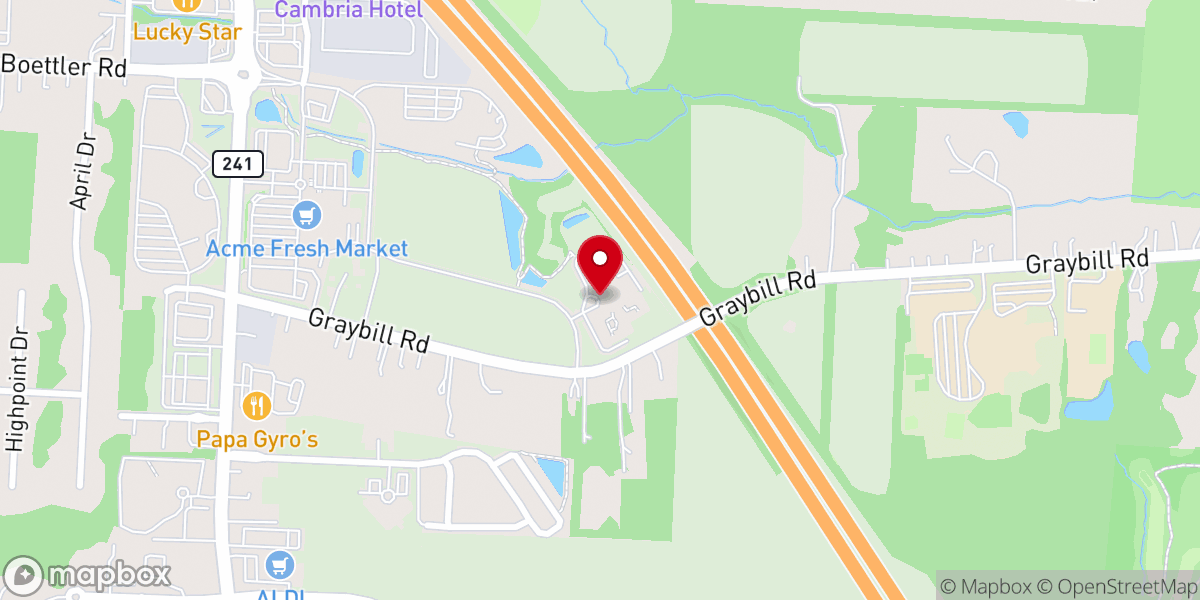 Map showing location of Akron-canton Church of Christ Inc