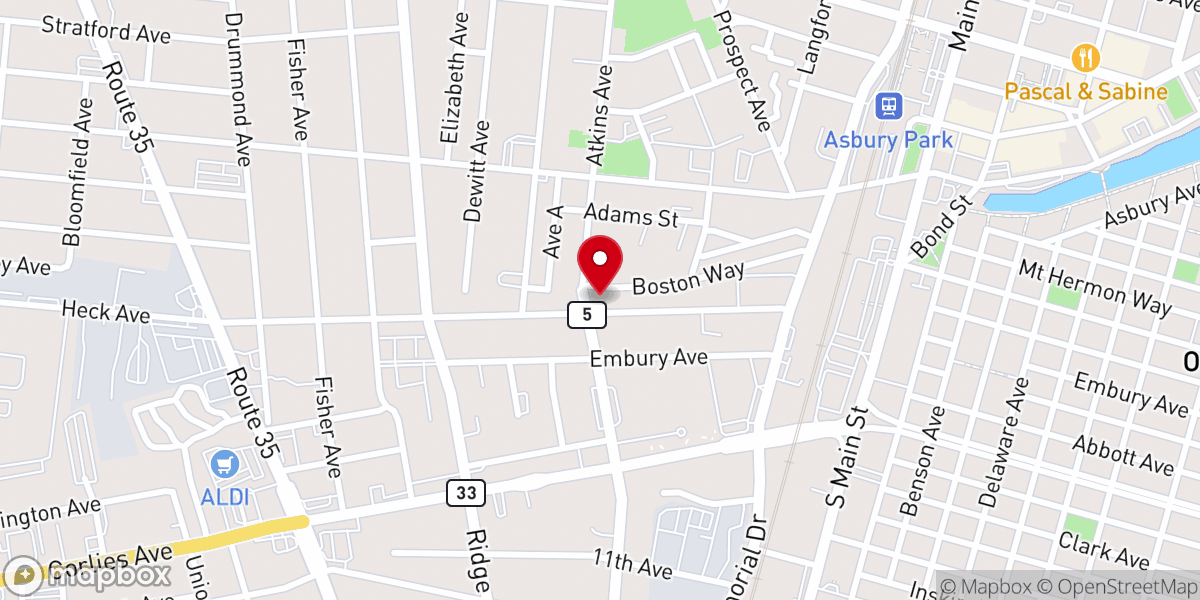 Map showing location of Mt Olive Holy Temple Church