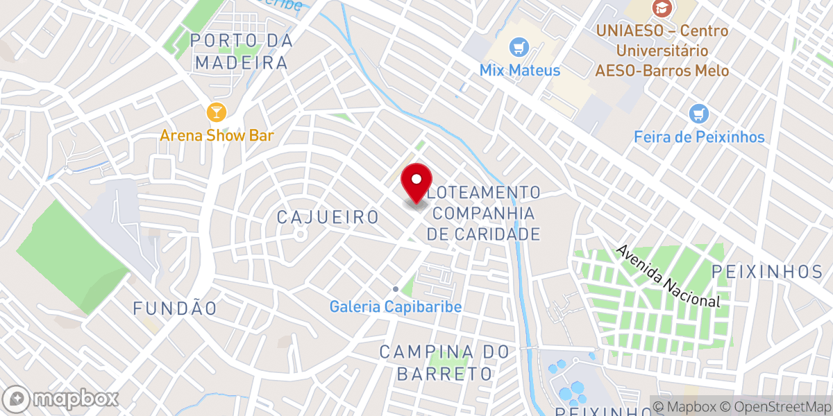Map showing location of PRIMEIRA IGREJA BATISTA CAJUEIRO
