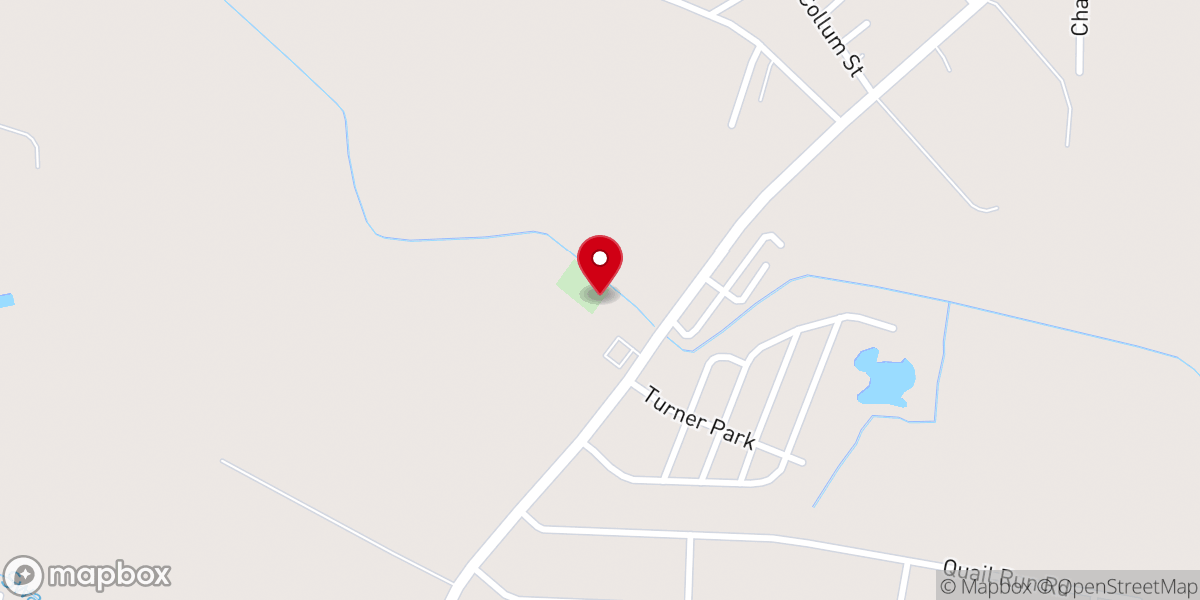 Map showing location of New Point Baptist Church