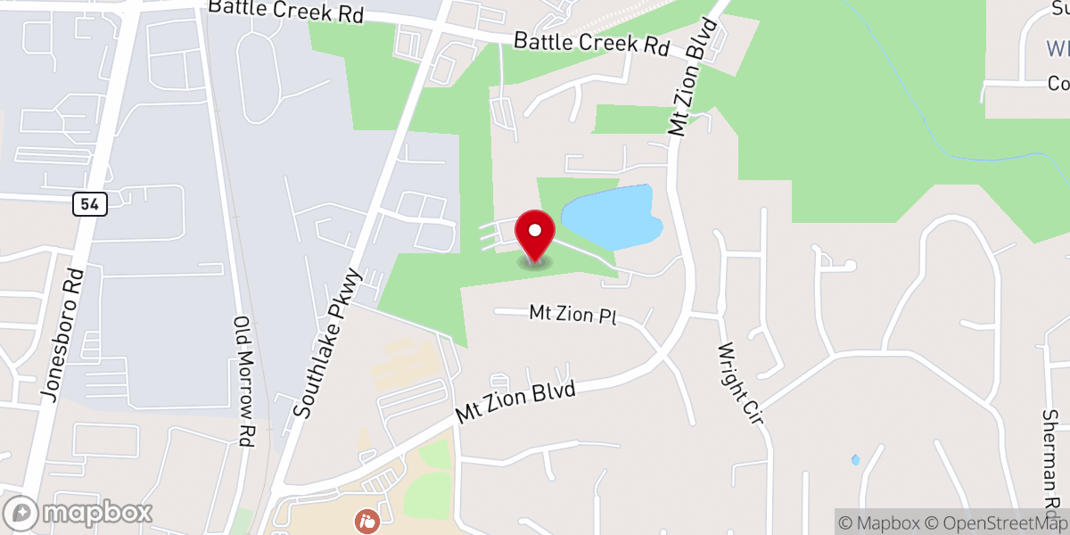 Map showing location of Pristine Chapel Lakeside
