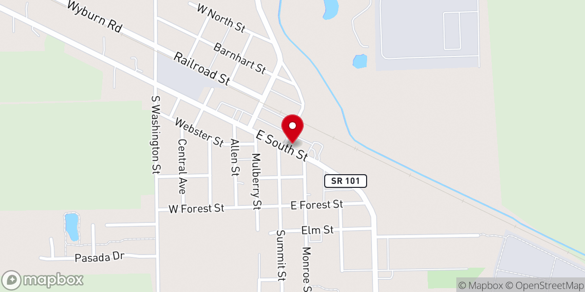 Map showing location of St Mark's Lutheran Church