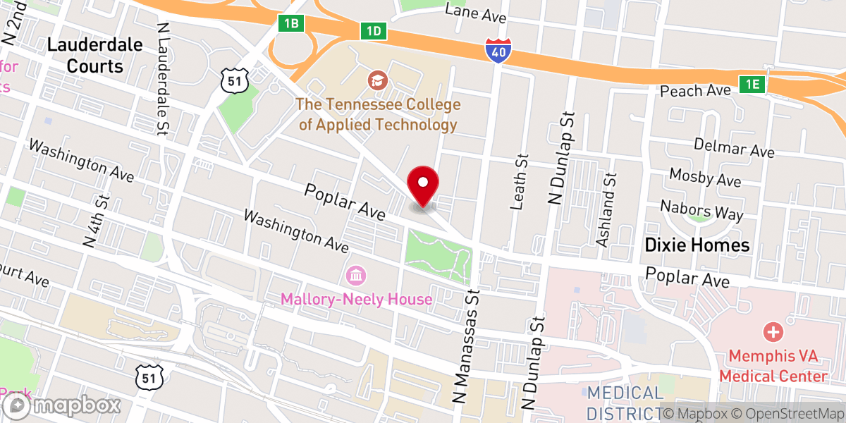 Map showing location of Saint Marys Episcopal Cathedral