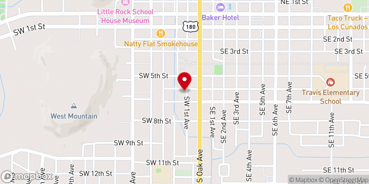 Map showing location of Church of God in Christ