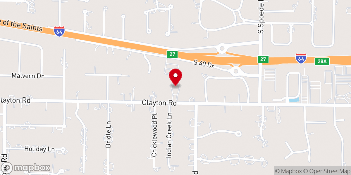 Map showing location of Faith Des Peres Presbyterian Church