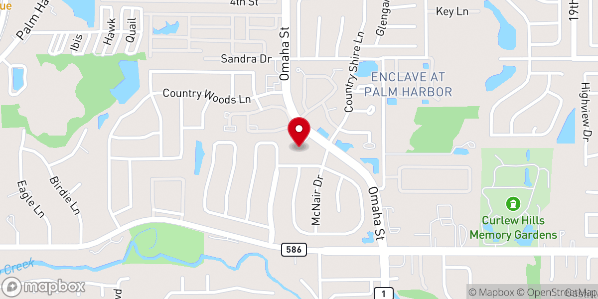 Map showing location of Suncoast Bible Presbyterian Church