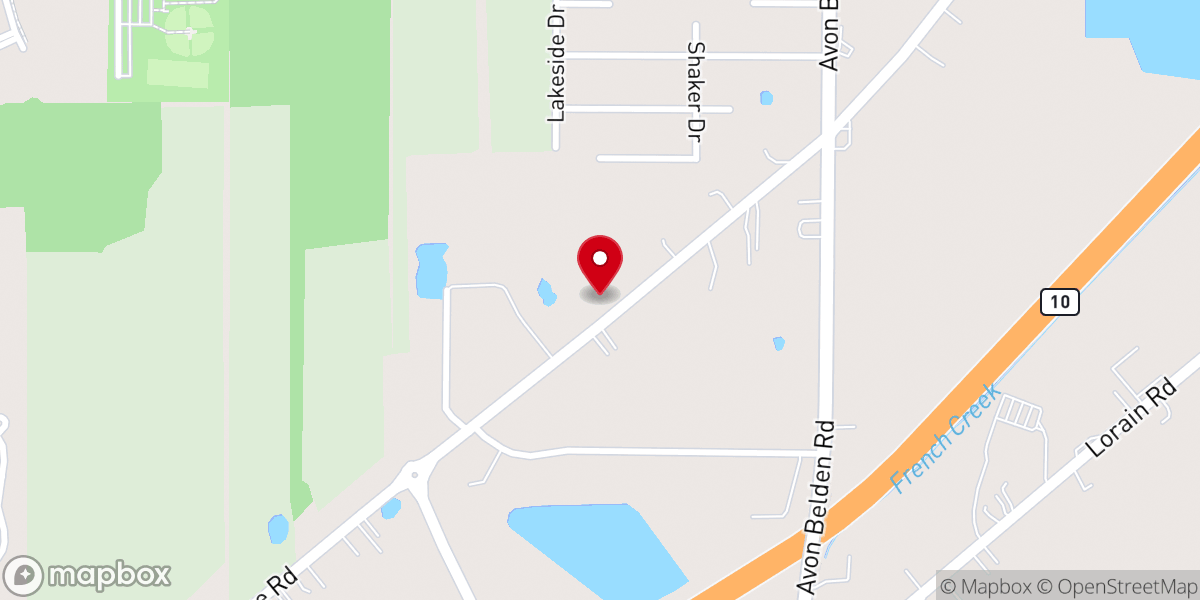 Map showing location of North Ridgeville Church of Christ