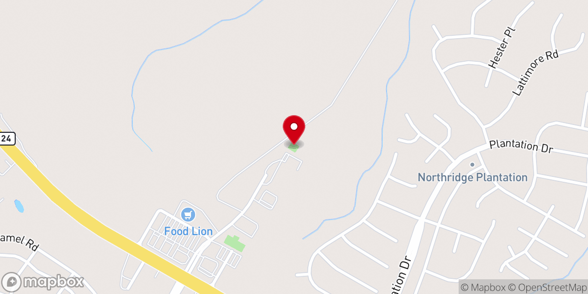 Map showing location of Spout Springs Church Community Playground