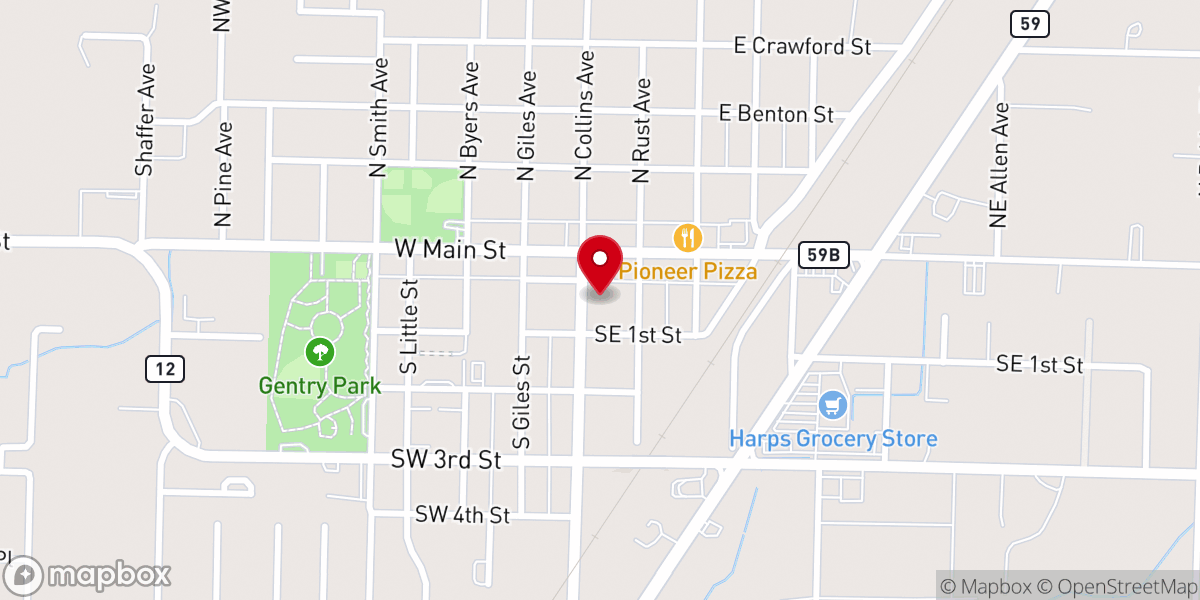 Map showing location of Turning Point Fellowship